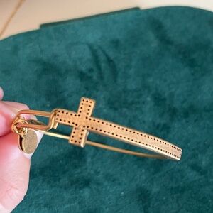 Gold cross Alex and ani bracelet